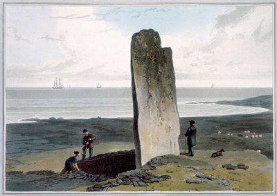 Druidische Steen bij Strather nabij Barvas, Isle of Lewis, Hebriden, Schotland door William Daniell