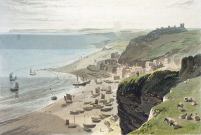 Hastings, vanaf de East Cliff, uit 