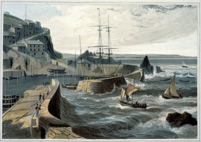 Mevagissey, Cornwall door William Daniell