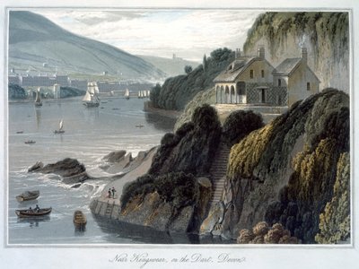 Bij Kingswear, aan de Dart, Devon, 1825 door William Daniell