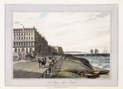 Bij Regents Square, Brighton, ca.1814-1825 door William Daniell