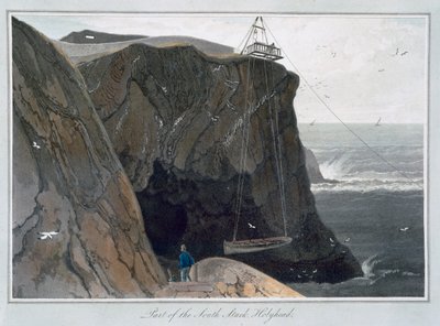 Deel van de South Stack, Holyhead, Anglesey, Wales door William Daniell