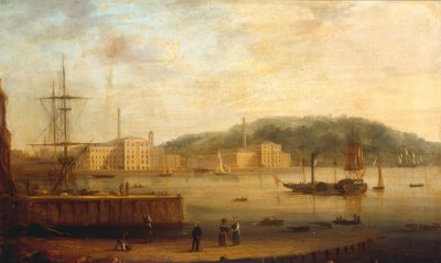 Haven van Plymouth met de Royal William Victualling Yard door William Daniell
