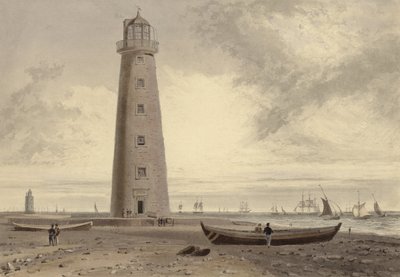 De vuurtorens van Orford Ness, Suffolk door William Daniell