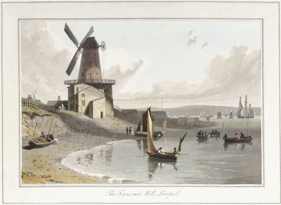 De Towns-end Molen, Liverpool, 1814-1825 door William Daniell
