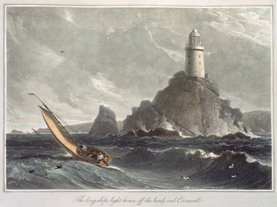De vuurtoren van de Longships bij Lands End, Cornwall, uit Volume I van 