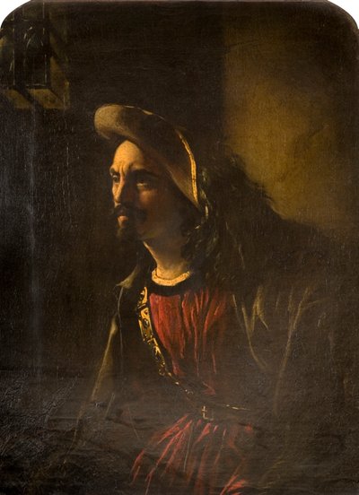 Portret van een Man met Gevederde Hoed door William Daniels
