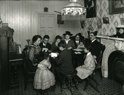 Evangelistencommissie, bijbelstudie in het huis van mevrouw Vitello, 359 E. 49th Street, gegeven door juffrouw Jones. 30 maart 1916 door William Davis Hassler