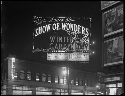 Verlicht bord voor het Winter Garden Theater