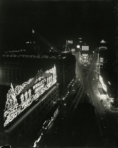 Times Square, vanaf de 16e verdieping van het Times Building, 1917 door William Davis Hassler