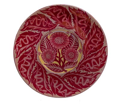 Lustre Slang en Madeliefje Bord door William de Morgan