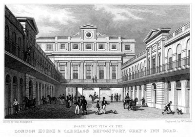 London Paarden- en Rijtuigenmagazijn, Grays Inn Road door William Deeble