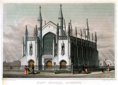 Nieuwe Kerk, Stepney, Londen, 1828 door William Deeble