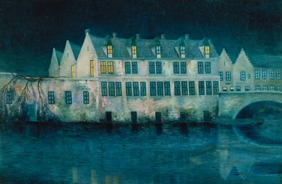 De Nacht in Brugge door William Degouve de Nuncques