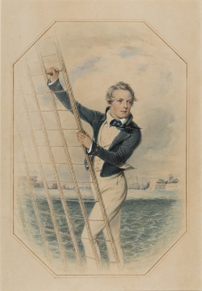 Arthur William Acland Hood 16 jaar oud, mei 1840 door William Derby