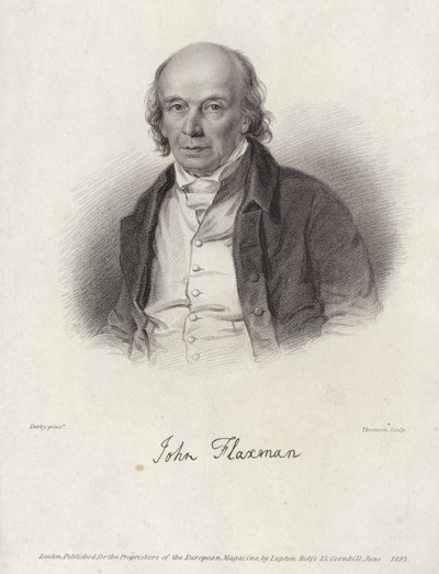 Portret van John Flaxman door William Derby