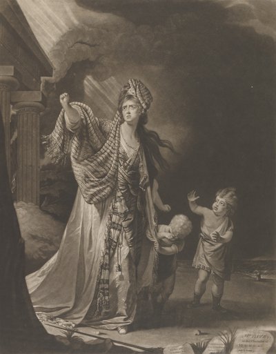 Mevrouw Yates in de rol van Medea door William Dickinson