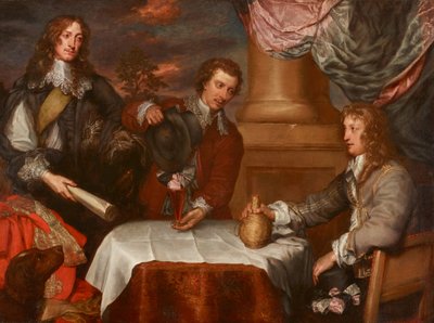 Portret van Prins Rupert, Kolonel William Legge (waarschijnlijk) en Kolonel John Russell door William Dobson