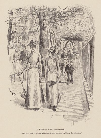 Een ochtendwandeling, Piccadilly door William Douglas Almond