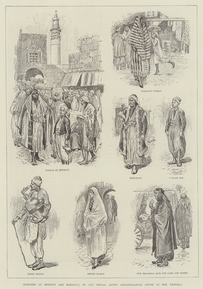 Schetsen in Beiroet en Damascus door William Douglas Almond