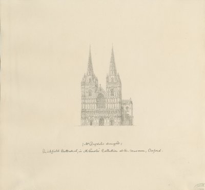 Lichfield Kathedraal - Westgevel door William Dugdale