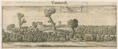Tamworth - Panorama: kopergravure, nd [17e eeuw] door William Dugdale