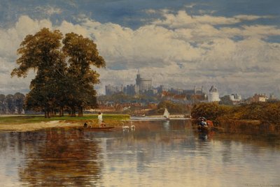 Een uitzicht op Windsor vanaf de Theems door William E. Harris