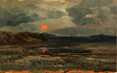 Zonsopgang over viswateren--Maine door William E. Norton