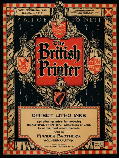 De Britse Printer cover, 1919 door William E Swain