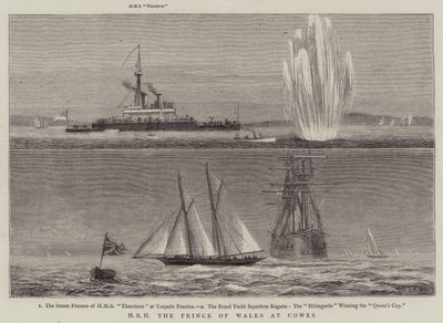 ZKH de Prins van Wales in Cowes door William Edward Atkins