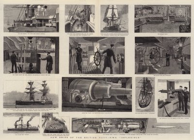 Nieuwe Schepen van de Britse Marine, HMS Inflexible door William Edward Atkins