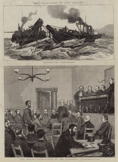 De Botsing in de Solent door William Edward Atkins