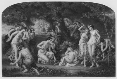Ontwapening van Cupido, van het schilderij in de Koninklijke Collectie door William Edward Frost