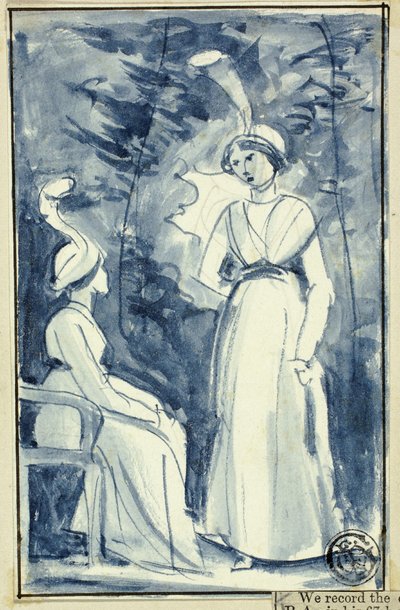 Twee Vrouwen in Kleding uit de Late 18e Eeuw door William Edward Frost