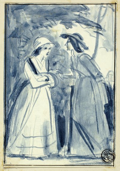Twee Vrouwen in Kleding uit de Late 18e Eeuw door William Edward Frost