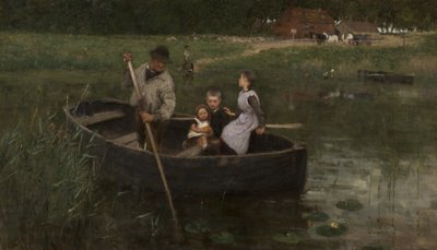 De veerboot, 1887 door William Edward Stott
