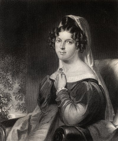 Felicia Dorothea Hemans, gegraveerd door W.Holl, uit 