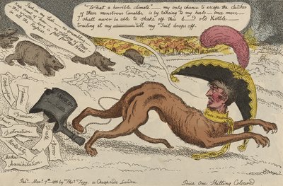 De Corsicaanse Bloedhond Belaagd door de Beren van Rusland, 7 maart door William Elmes
