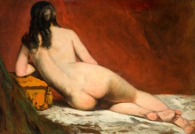 Naaktstudie van een Liggende Vrouw, 1849 door William Etty