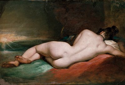 Naakte vrouw liggend, begin 19e eeuw door William Etty