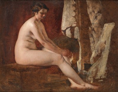 Zittende naakt door William Etty
