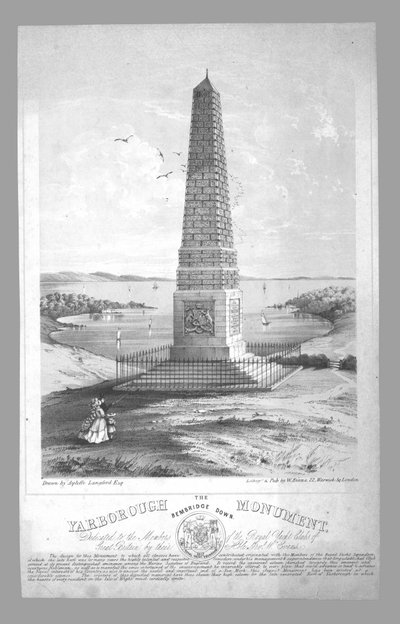 Het Yarborough Monument, Bembridge Down, eind 19e eeuw door William Evans
