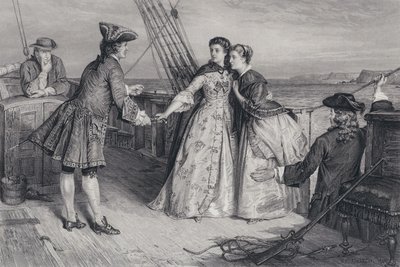 Illustratie voor De Piraat door Sir Walter Scott (gravure) door William Ewart Lockhart