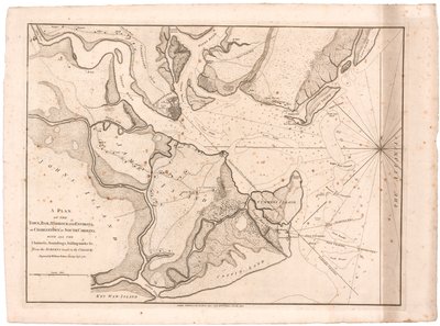 Een plan van Charlestown, S.C. door William Faden