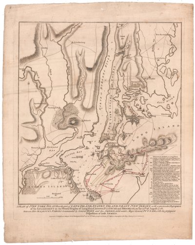 Een plan van New York Island door William Faden