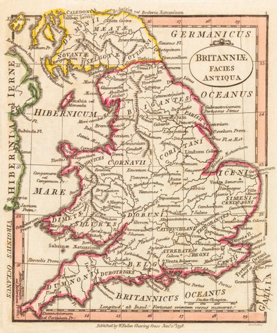 Oud Brittannië. Kaart. door William Faden