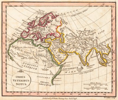 Kaart van de oude wereld door William Faden