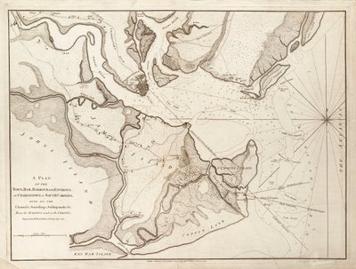 Plan van Charlestown, South Carolina door William Faden