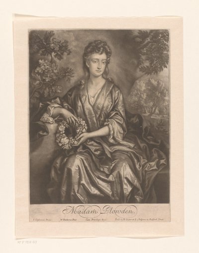 Portret van Sarah Chicheley, Madam Plowden door William Faithorne (I)