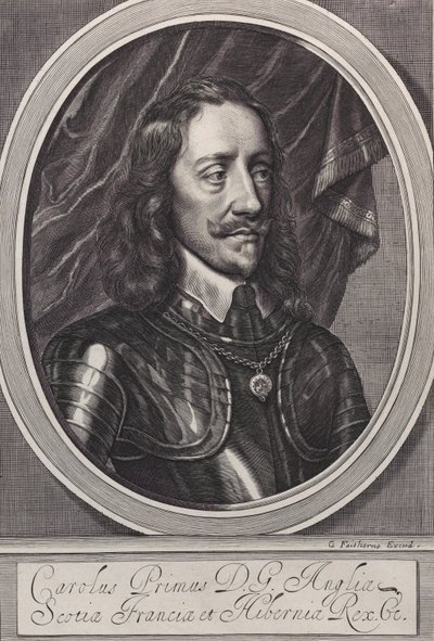 Koning Karel I, ca. 1658 door William Faithorne